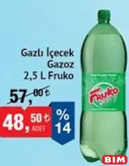 FRUKO GAZLI İÇECEK GAZOZ 2,5 L